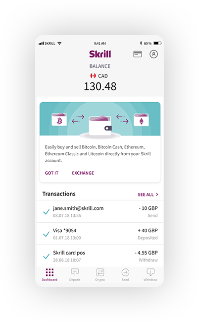 Send money to a Bitcoin address with Skrill | Wikibrain