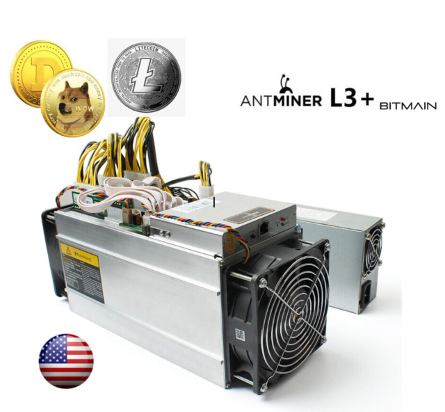 Bitmain Antminer L3 ++ Litecoin Miner للتعدين Scrypt Mh / S Doge Mining Equipment