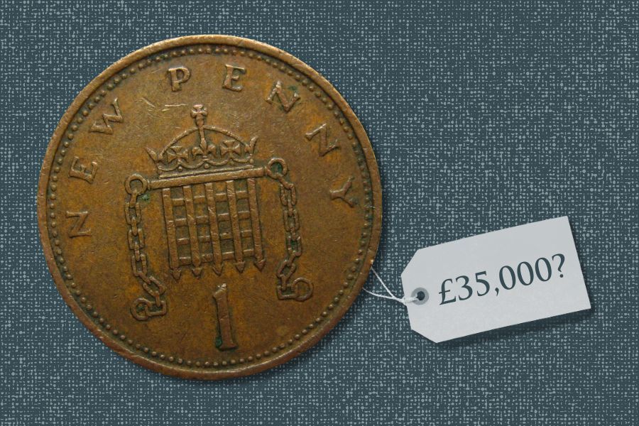 Porticullis and Chains - New Penny Queen Elizabeth II 1p - 20p Coin - Mintage: TBC