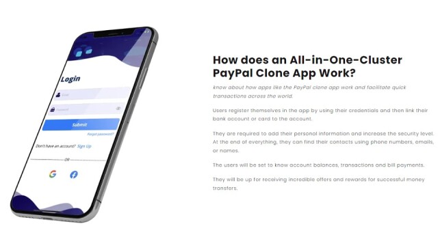Paypal App clone script | Paypal clone app development company