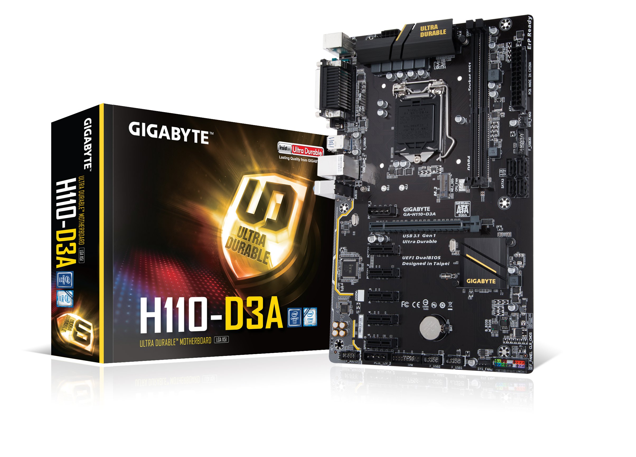 GIGABYTE GA-HD3A (rev. ) LGA Intel H ATX Motherboard