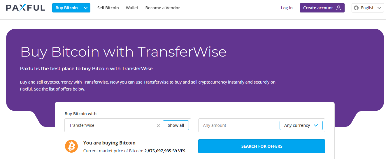 Buy Bitcoin using Transferwise on Totalcoin