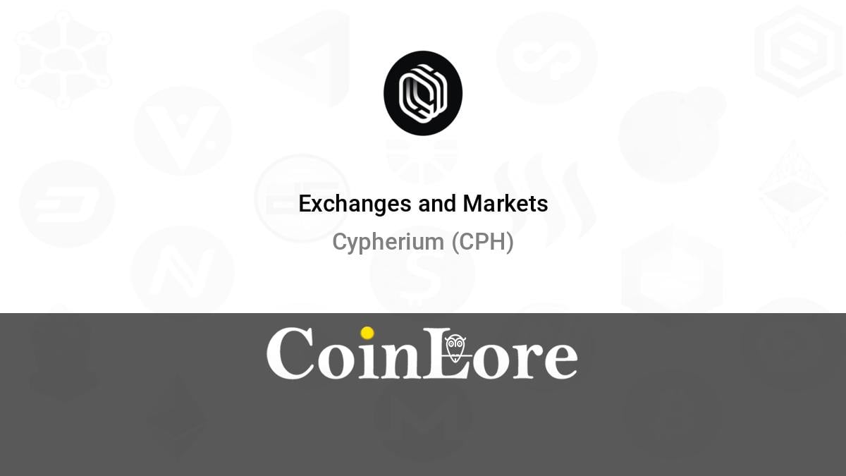 Cypherium (CPH) live coin price, charts, markets & liquidity