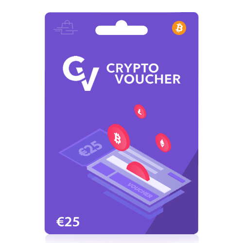 Crypto Voucher 25 EUR | Europe Account digital - Bitcoin & Lightning accepted