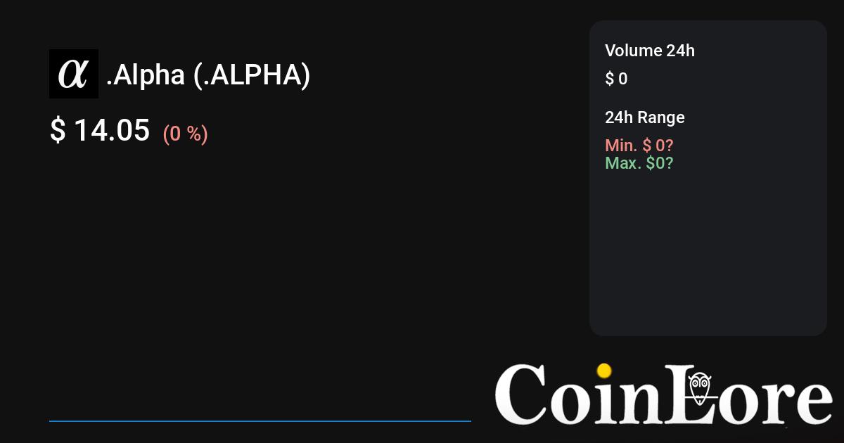 Alpha Price Today - ALPHA to US dollar Live - Crypto | Coinranking