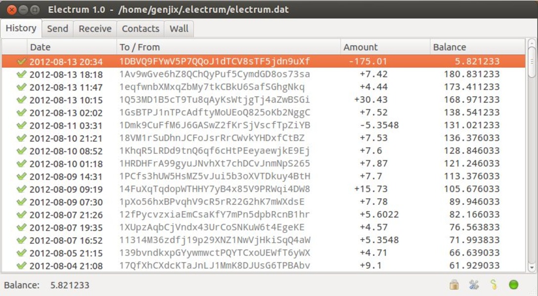 Tails - Exchanging bitcoins using Electrum