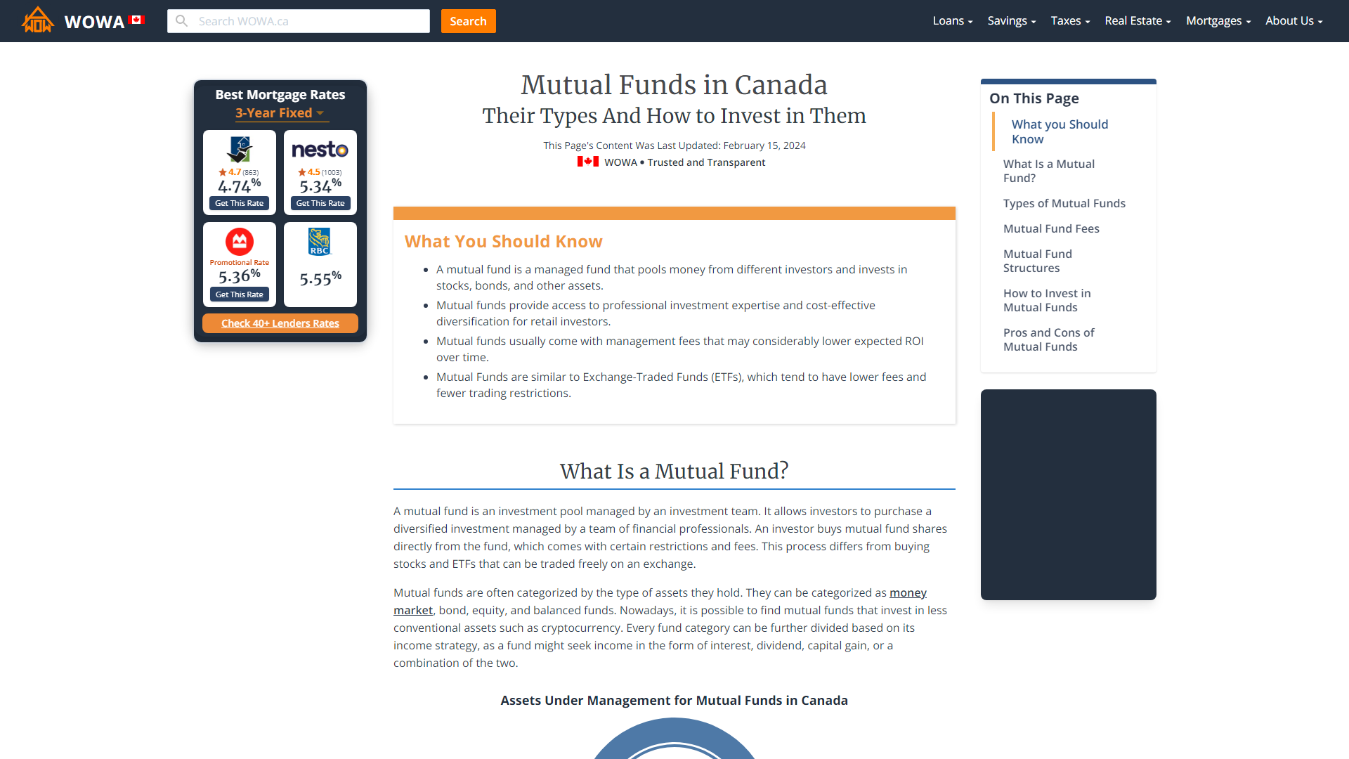 15 Best Mutual Funds in Canada for March 