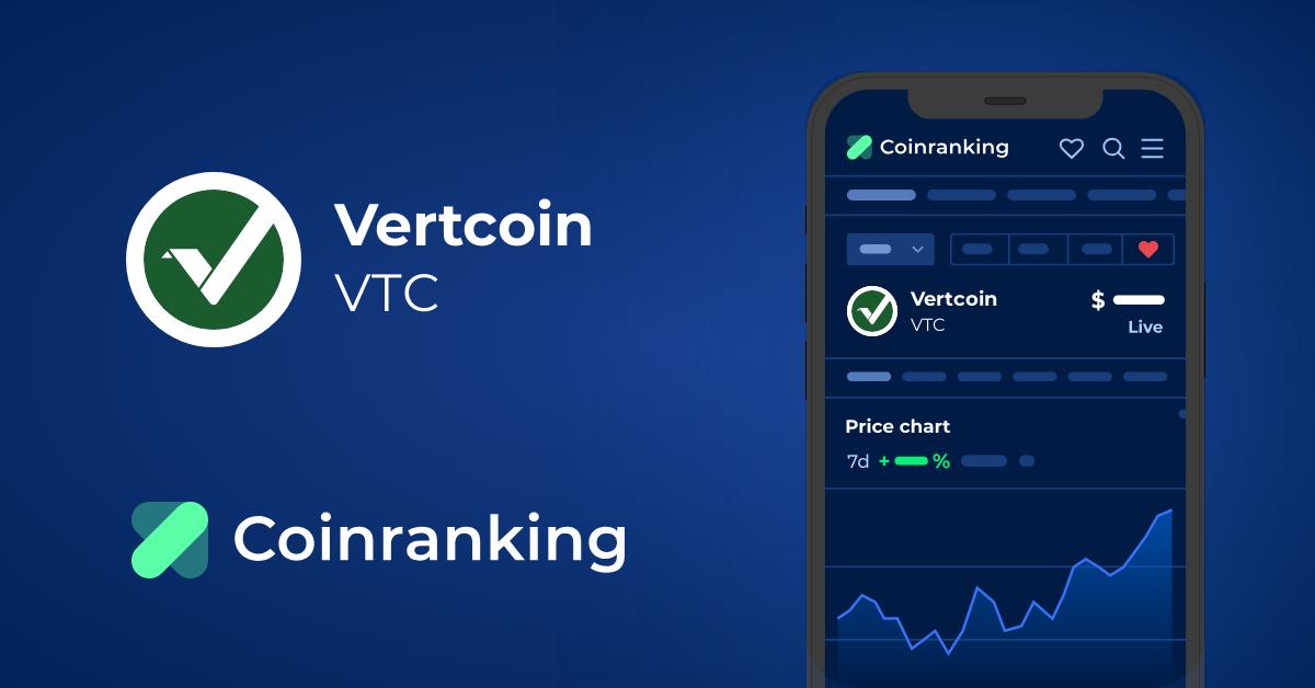 Vertcoin (VTC) price, market cap | $ | Chart | COIN