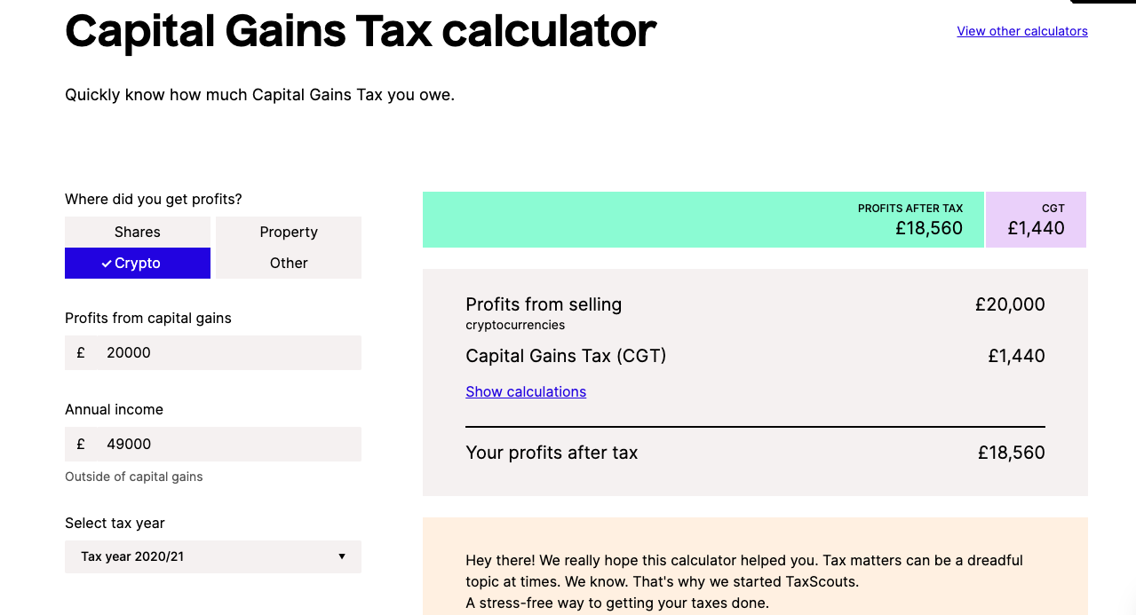Capital gains tax calculator | EY - Global
