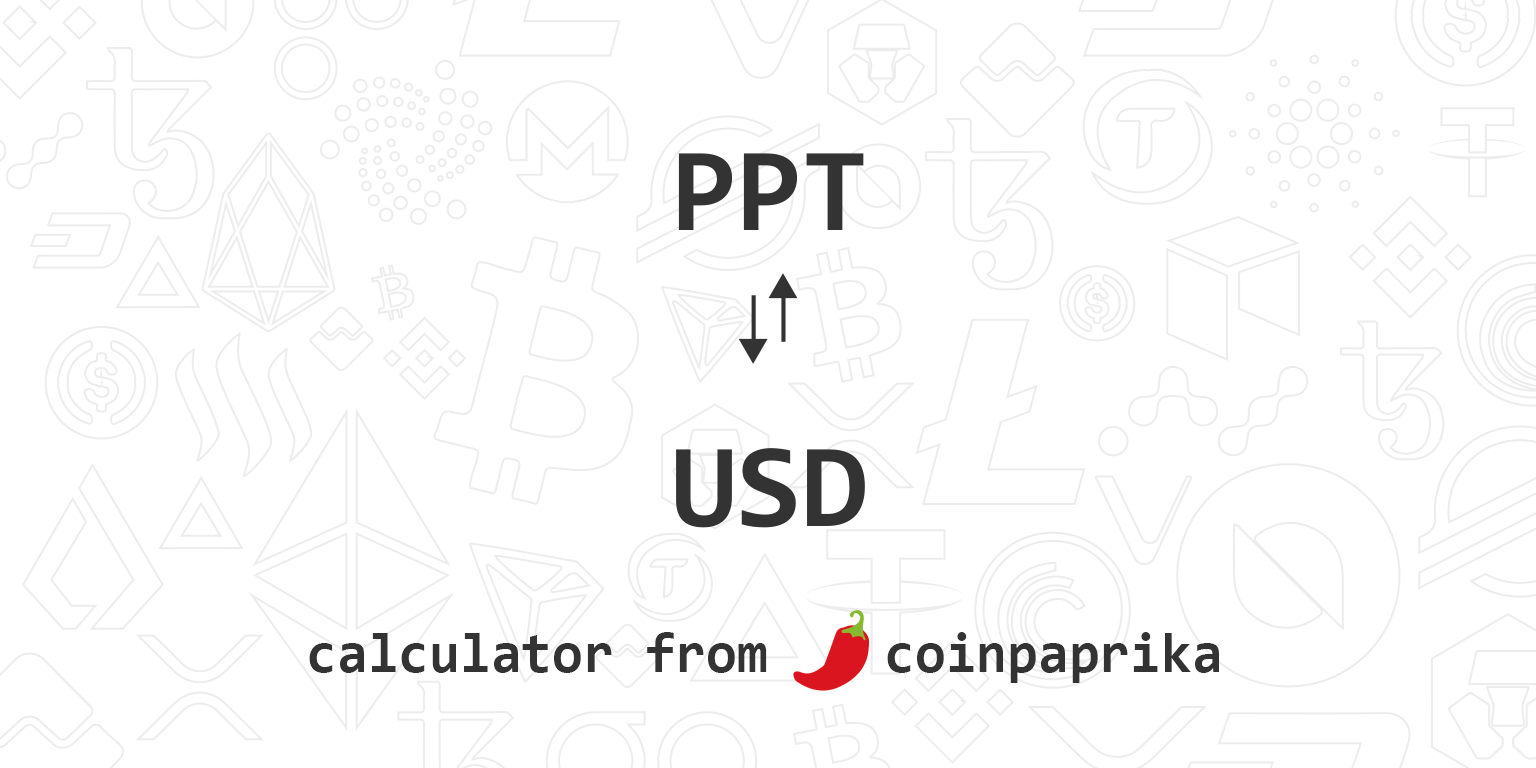 Pop Token (PPT) live coin price, charts, markets & liquidity