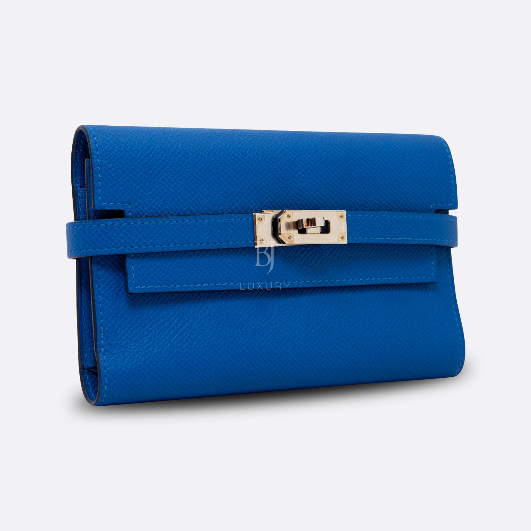 Blue Hermes Epsom Bearn Wallet – Designer Revival