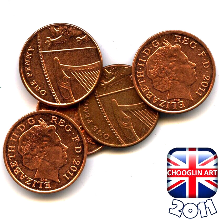 British 1p Silver Coins