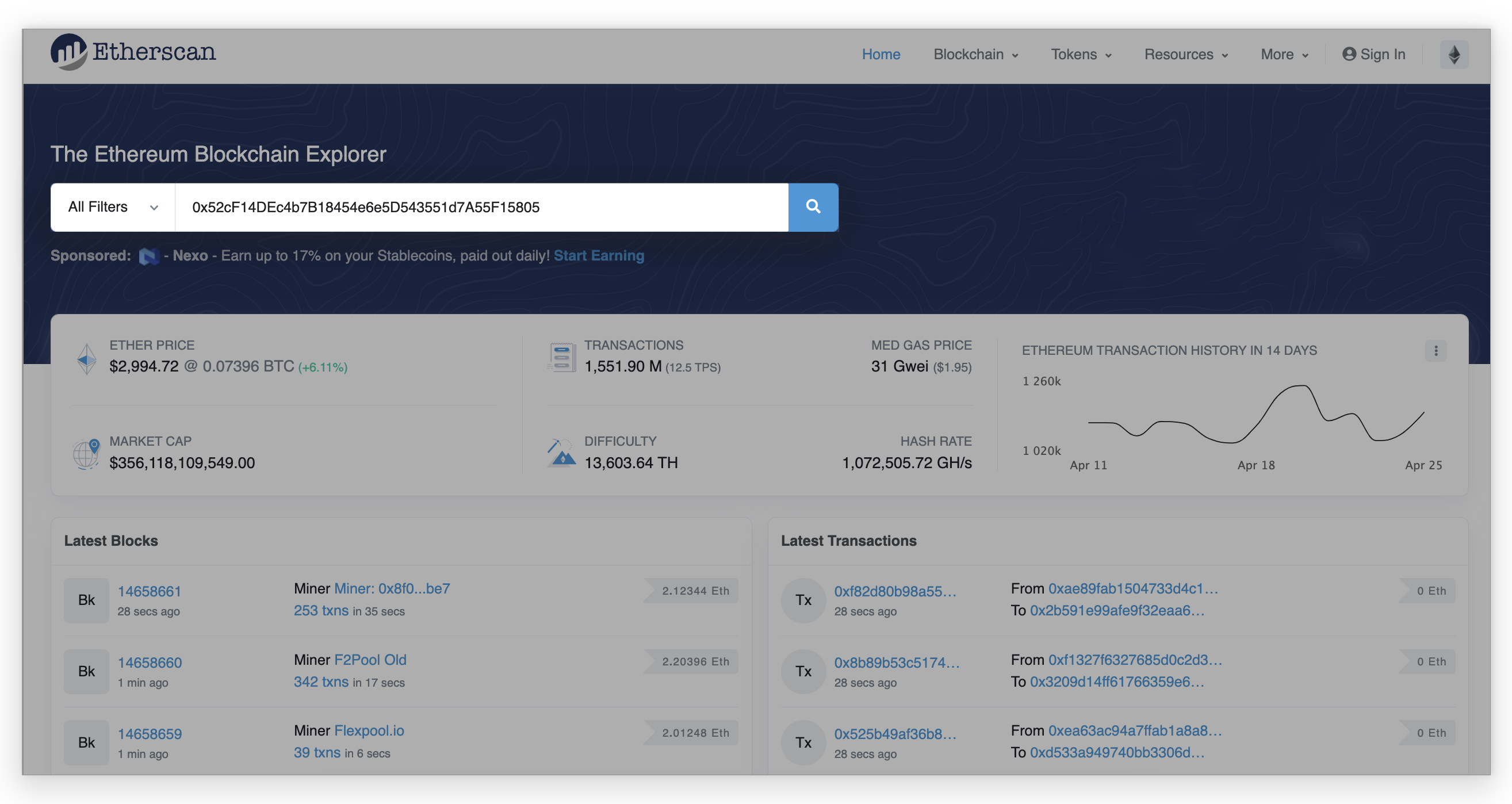 Etherscan APIs- Ethereum (ETH) API Provider