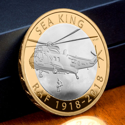 RAF Sea King Queen Elizabeth II £2 Coin - Mintage: Not entered general circulation