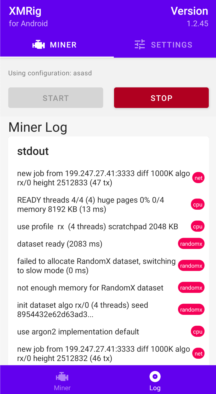 Monero Mobile Miner APK + Mod for Android.