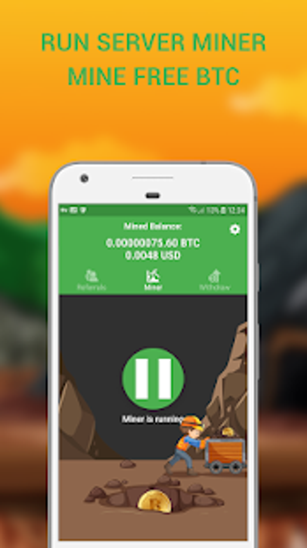 Cloud Bitcoin Miner Remote BTC Earnings for Android - Download