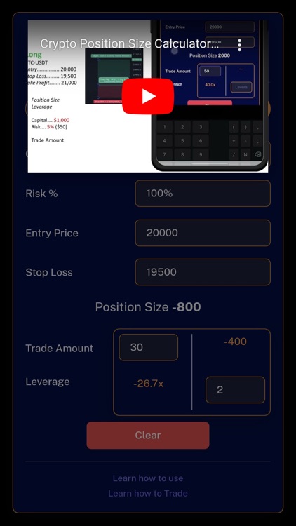 Crypto Position Size Calculator | CPS