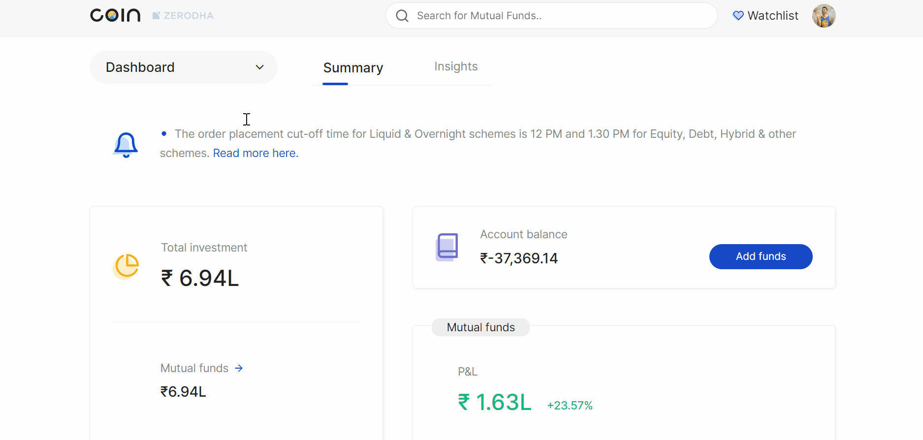 How to sell mutual funds in Zerodha Coin?