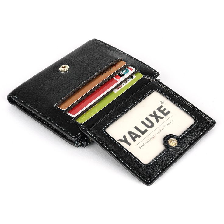 Polare RFID Blocking Cowhide Leather Bifold Wallet For Men with 2 ID W