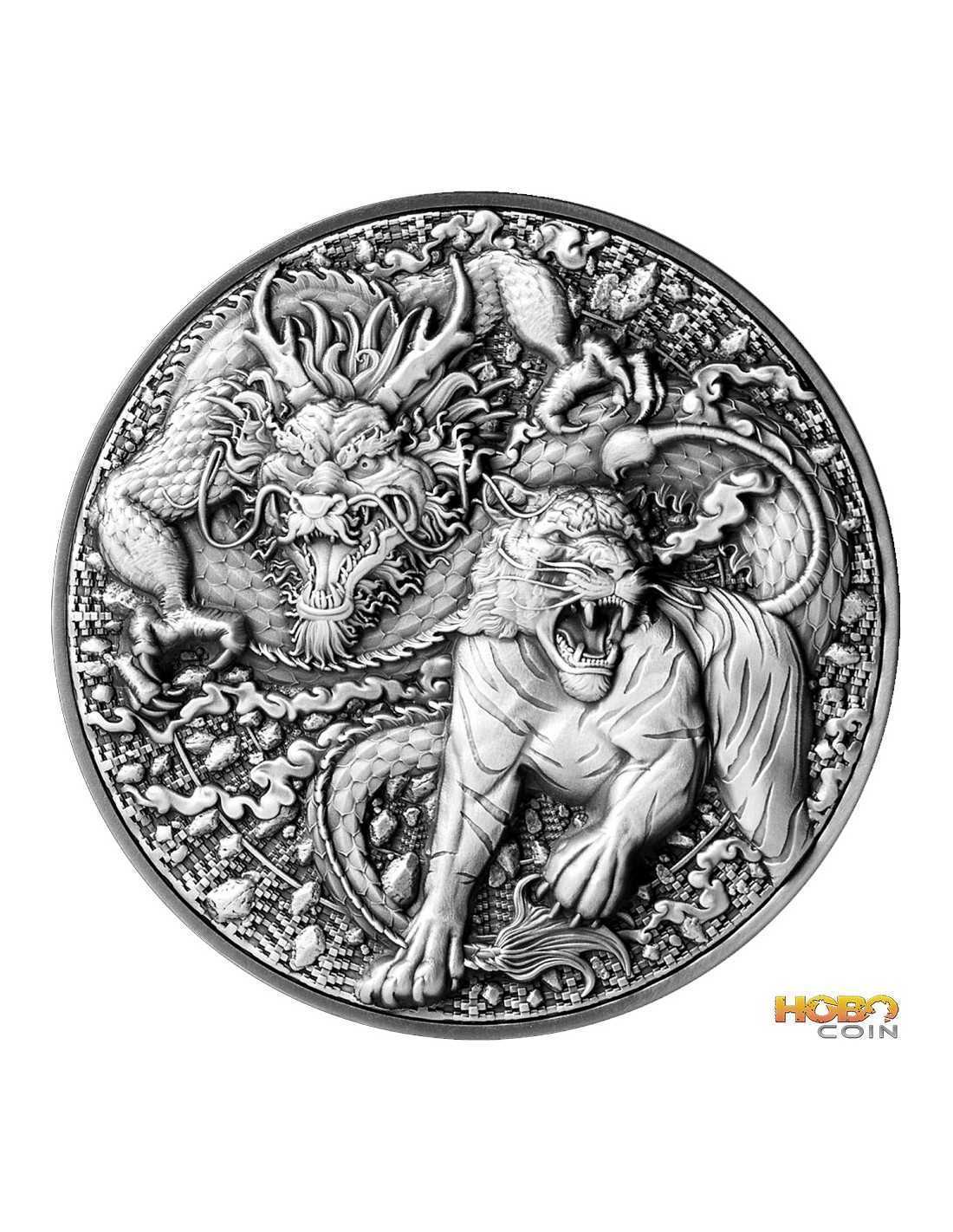 1 Oz Australia Dragon & Tiger | silver coin | fine silver