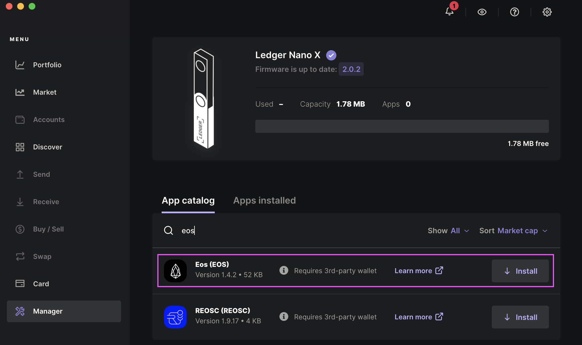 Connecting Ledger to Anchor : Greymass Support Portal