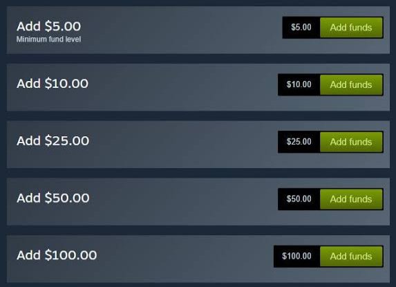 I cant add steam wallet as a payment method. :: Help and Tips