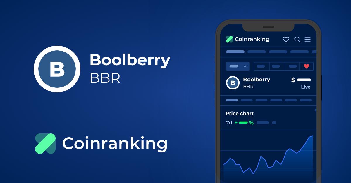 Boolberry Price Today - BBR Coin Price Chart & Crypto Market Cap