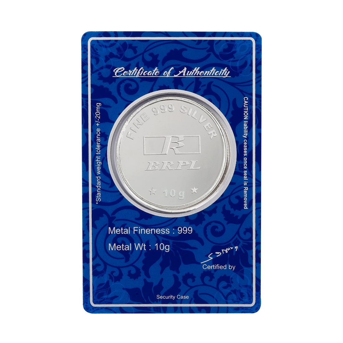 10 gm Silver Coin - TBZ & Sons