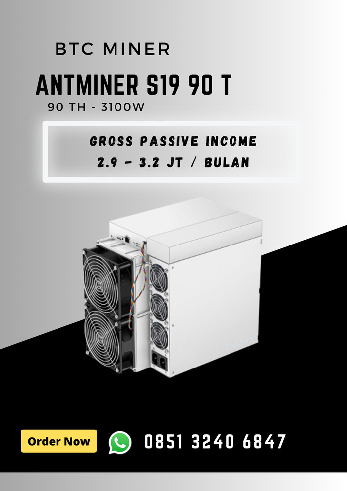 Antminer S Powerful 95TH/s Bitcoin Miner | W/TH | W