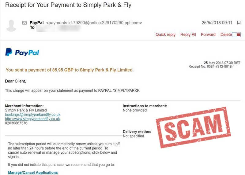 Don't fall for the PayPal Invoice scam