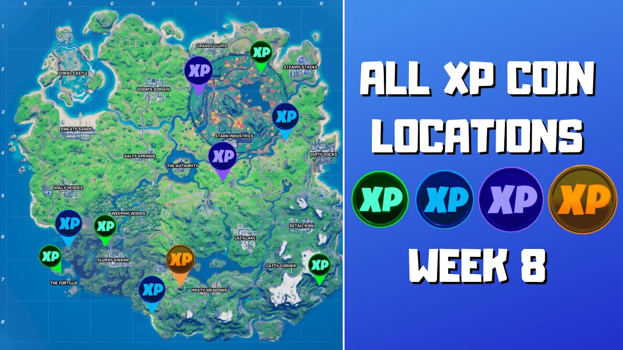 Fortnite Week 10 XP coins: All XP coin locations on the map for Season 4, Week Republic World