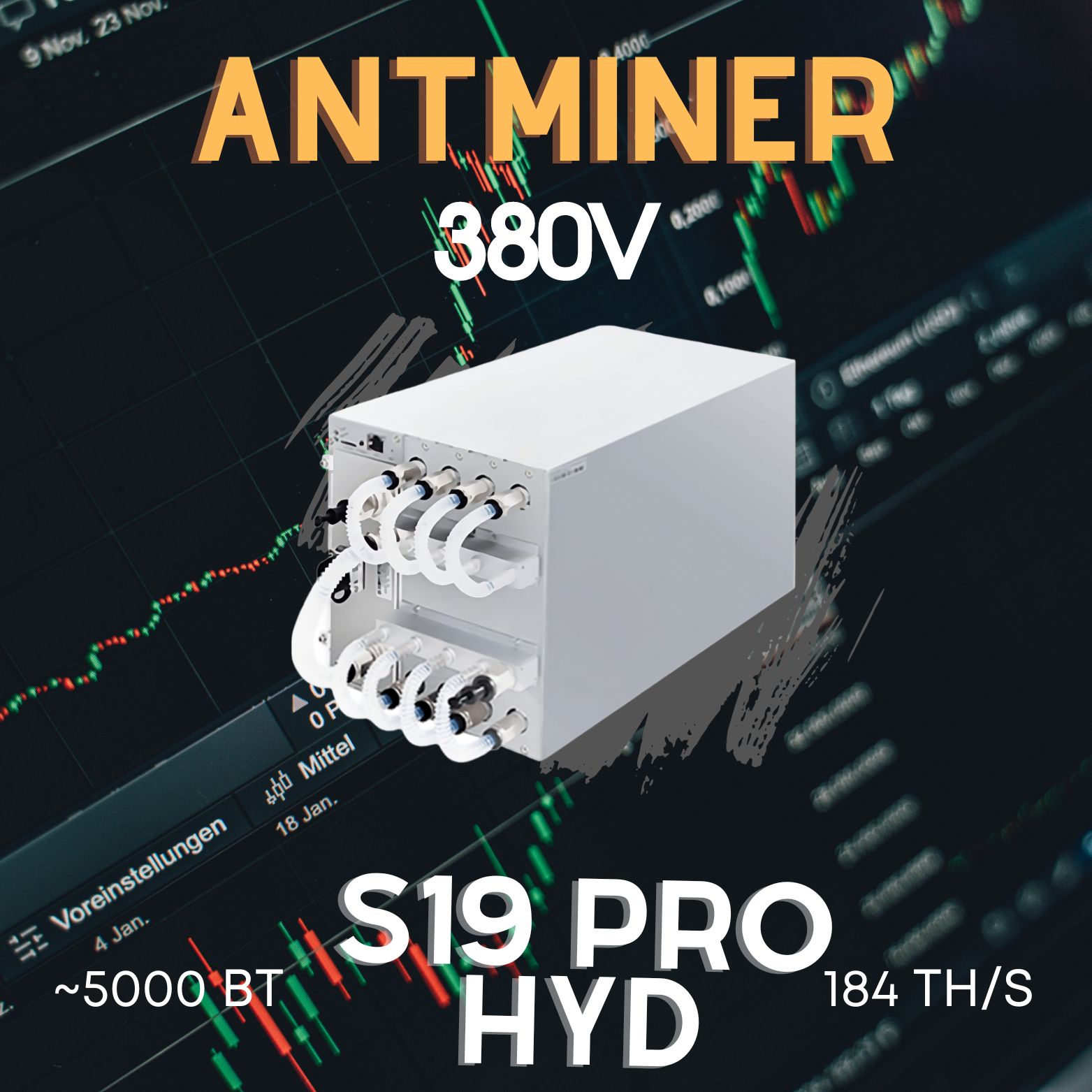 Bitmain Antminer S19 Pro+ Hydro TH/s W Hydro cooling Miner