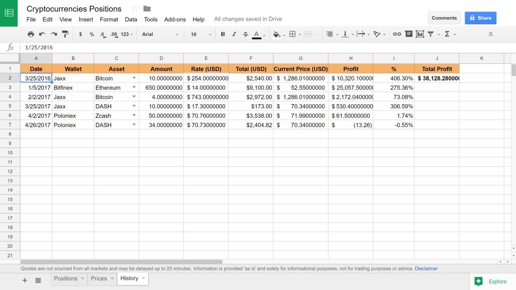 Create an Excel Crypto Portfolio Tracker - The Excel Club