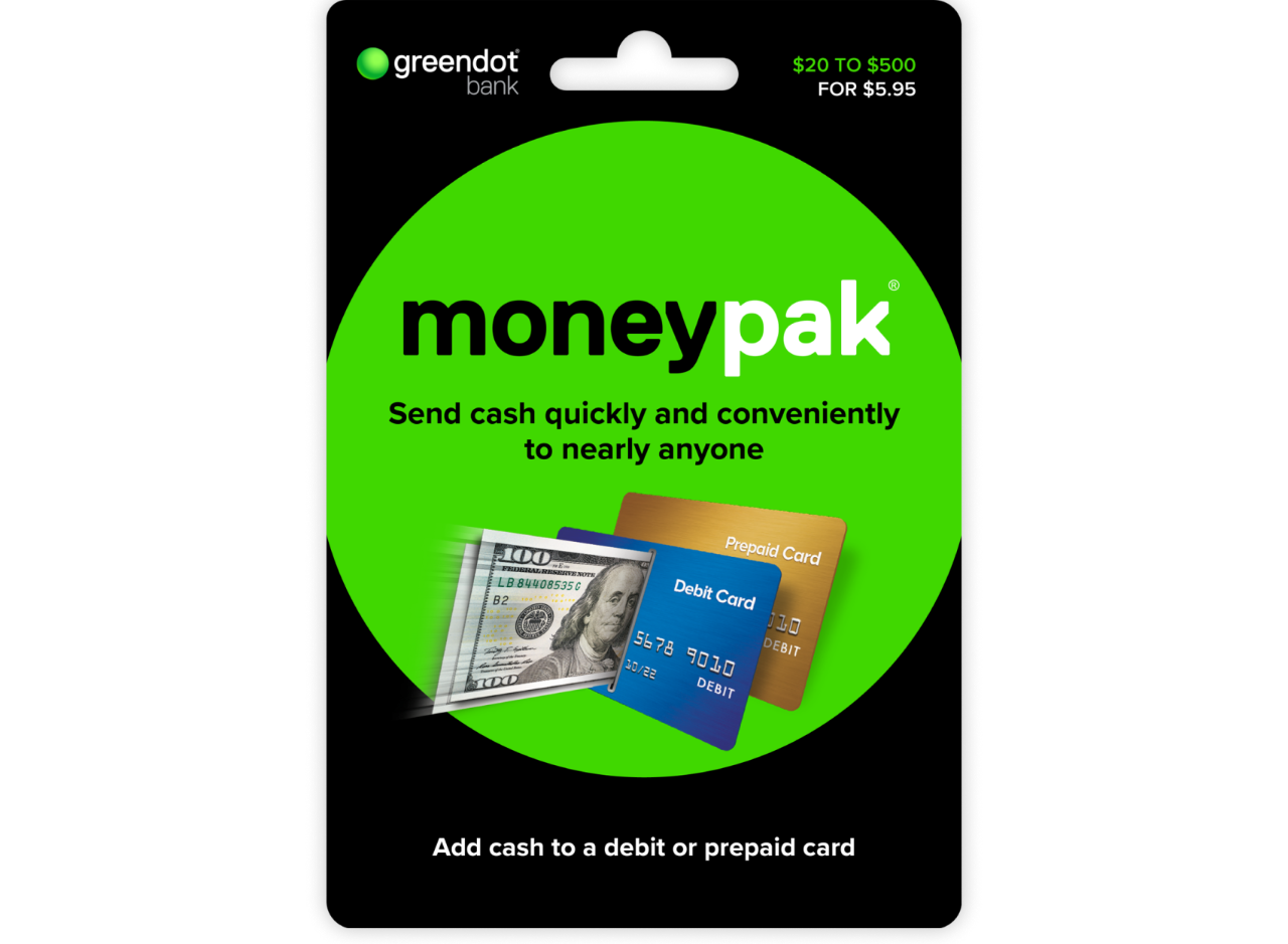Green Dot - MoneyPak Card - Make A Safe and Secure Deposit