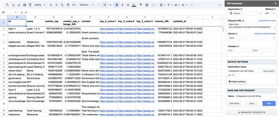 How to Add Real-Time Cryptocurrency Data To Google Sheets Using Custom Functions? - GeeksforGeeks