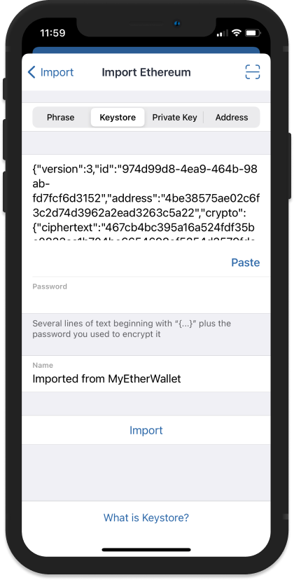 How to Import a Wallet via Keystore File - Migration - Trust Wallet