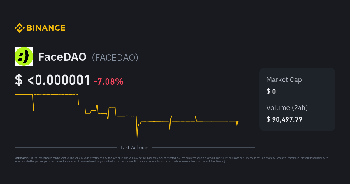 FaceDAO price today, FACEDAO to USD live price, marketcap and chart | CoinMarketCap
