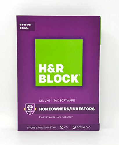 H&R Block Tax Software Deluxe Federal + State 