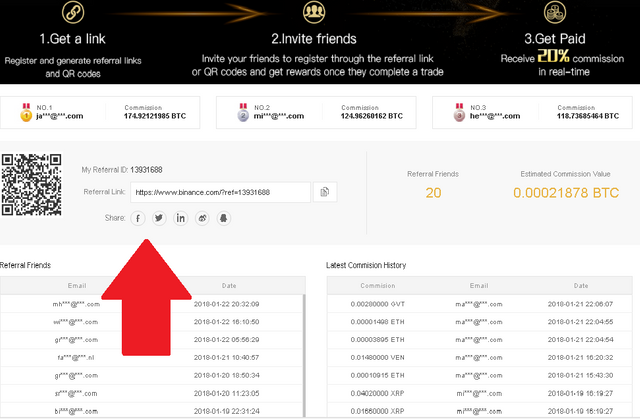 Binance Referral Code & Recommendations Page | 