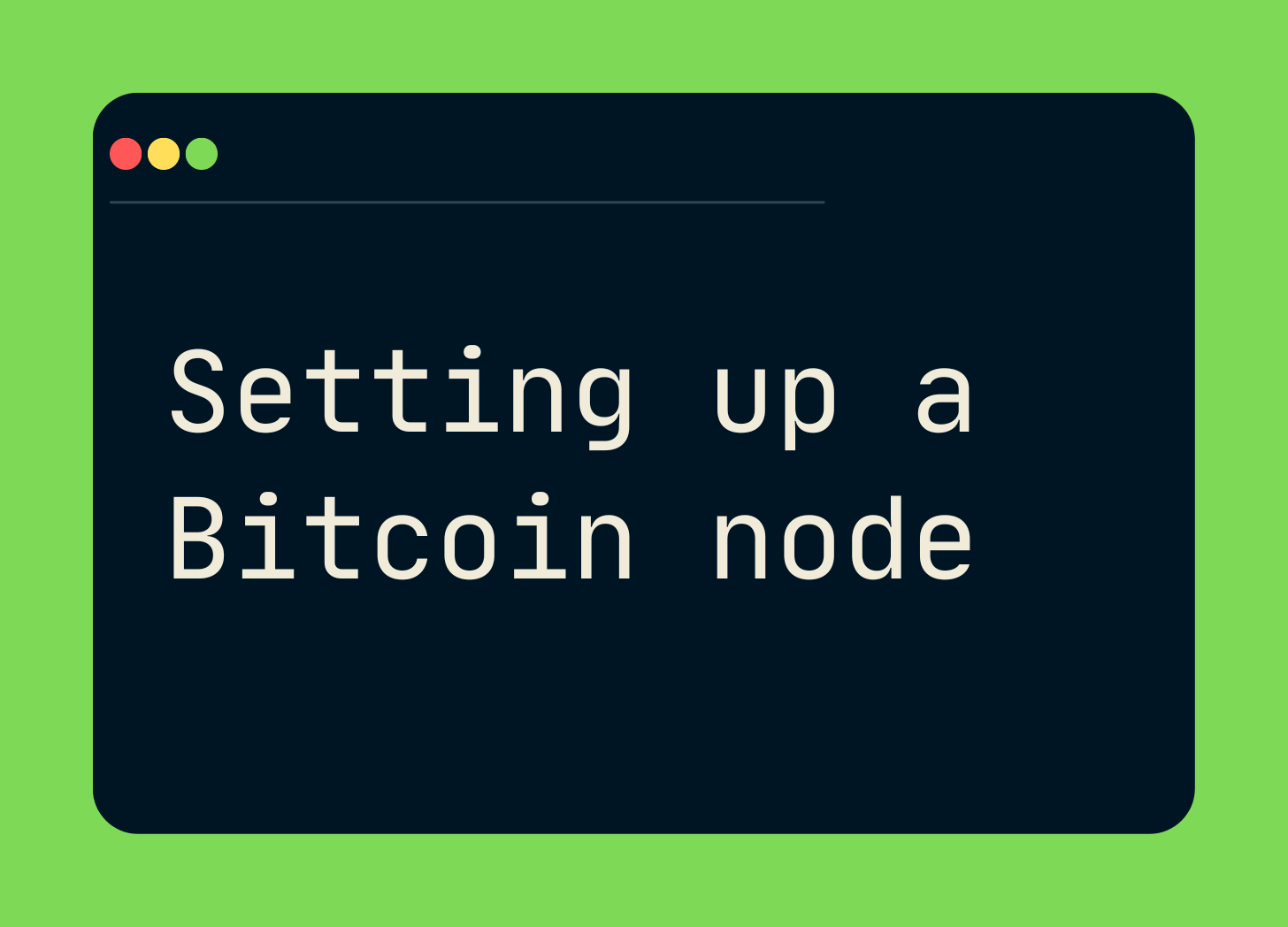Setting Up a Bitcoin Node - The Other Michael Jordan