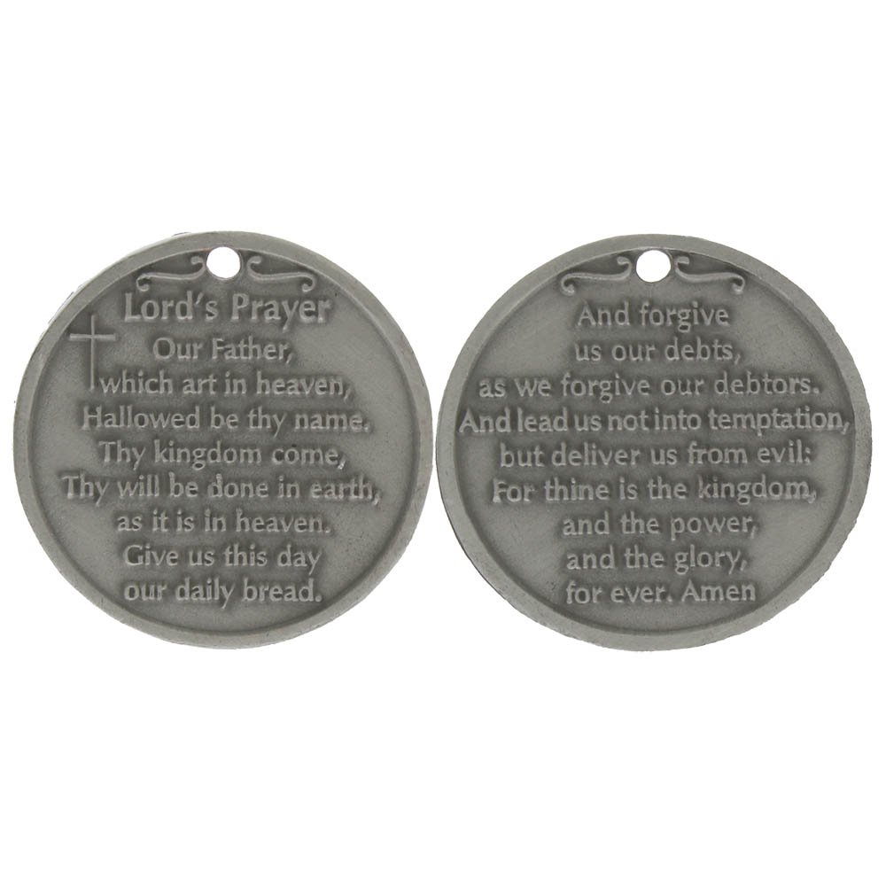 Engraved Coin with Lord's Prayer