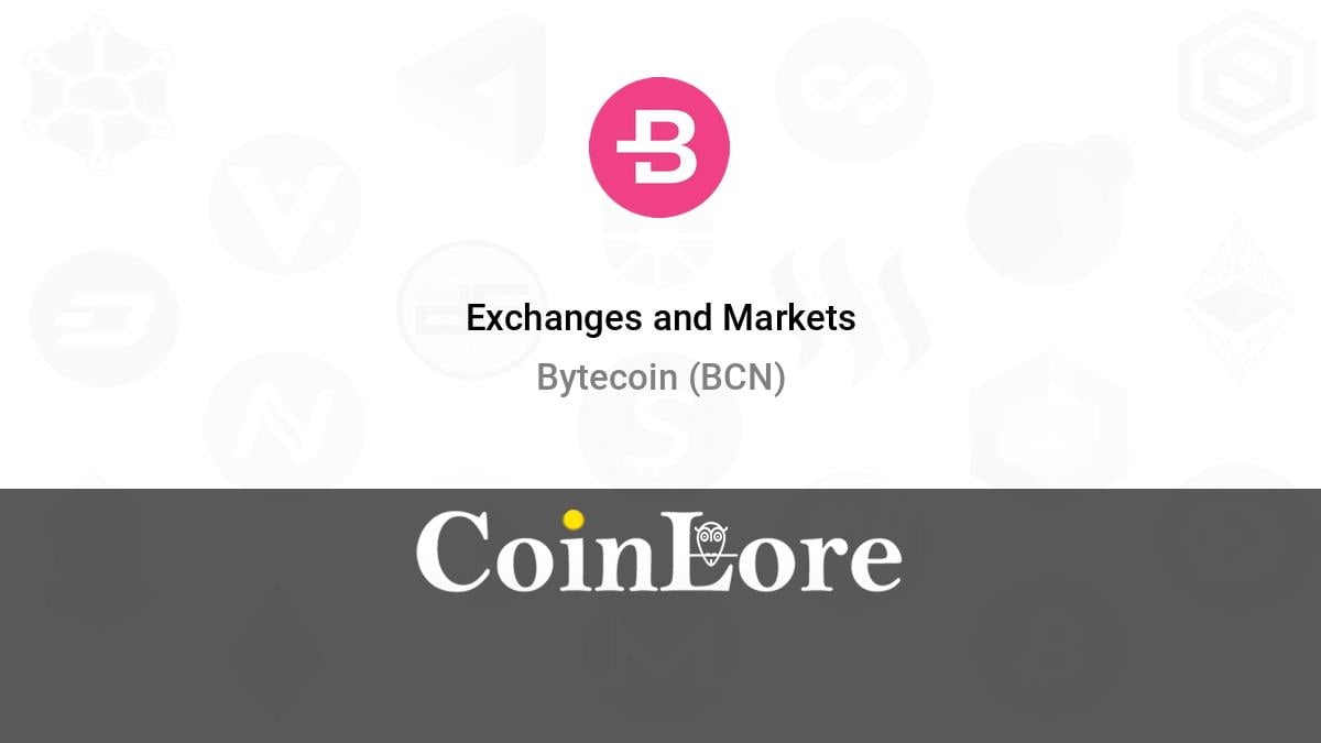 ByteCoin Price Today - BCN to US dollar Live - Crypto | Coinranking