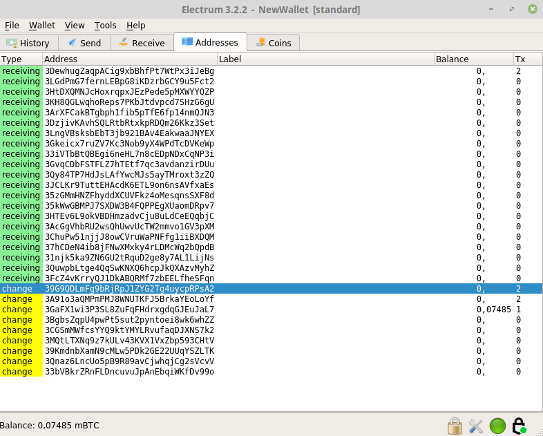 Tails - Exchanging bitcoins using Electrum