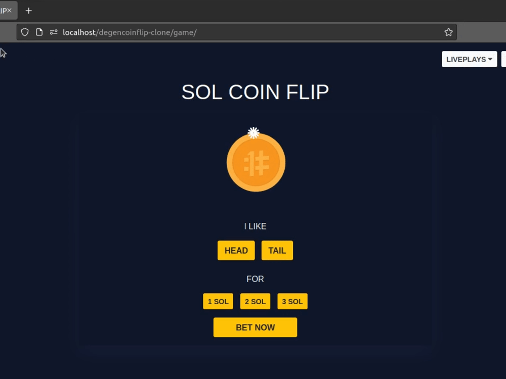 Coin flipping simulation