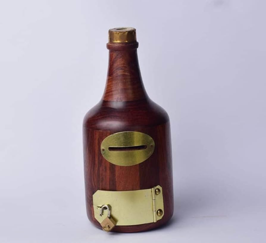 Wood Beer Bottle Piggy Bank – DrapelaWorks