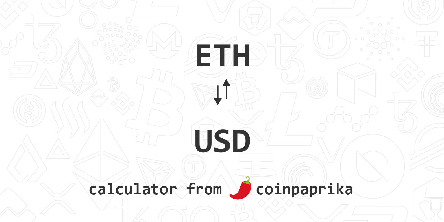 ETH to USD (Ethereum to US Dollar) | convert, exchange rate