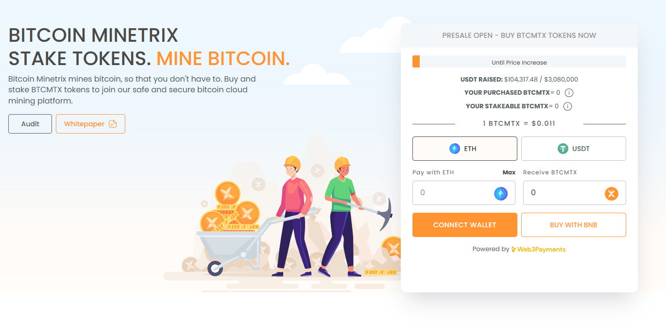 Bitcoin Minetrix | Stake BTCMTX On Ethereum To Mine BTC