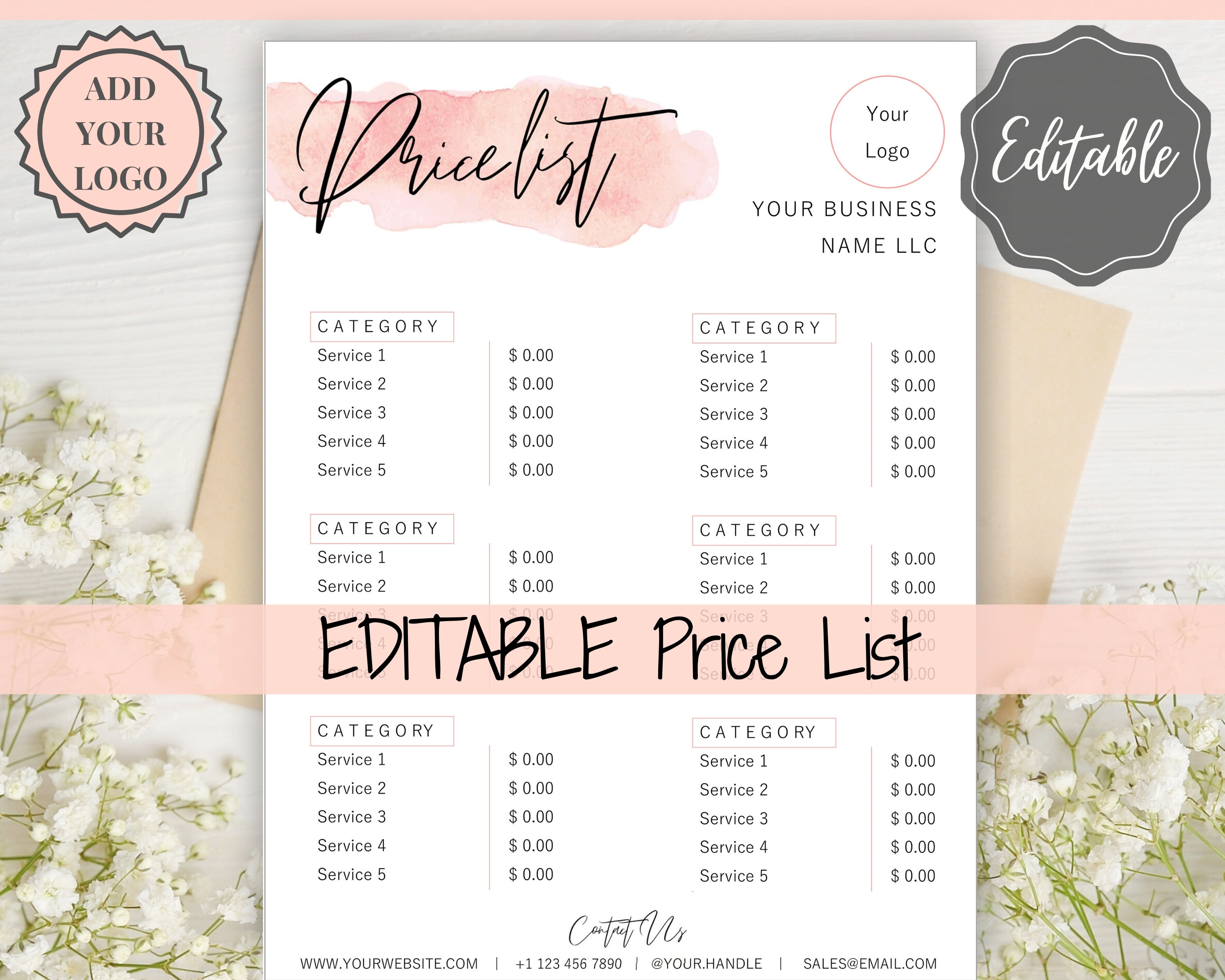 Price List Template - Free Vectors & PSDs to Download