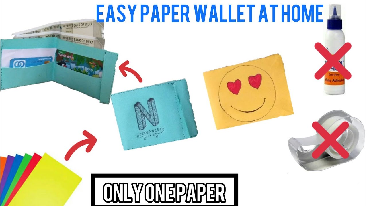 DIY Paper Wallet for Holiday Gift-Giving - Paper Glitter Glue