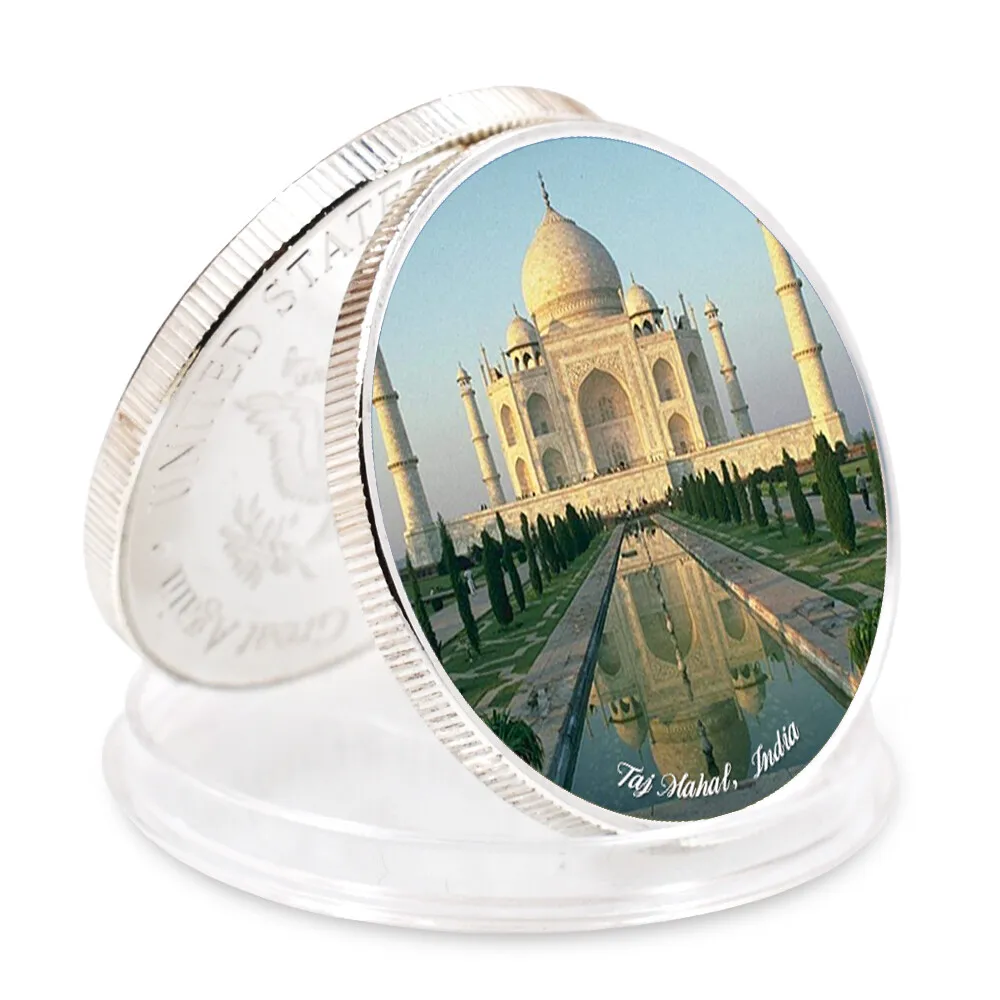 1 Kilo High Relief Silver Coin - Taj Mahal with Lapis Lazuli Inset - The Coin Shoppe